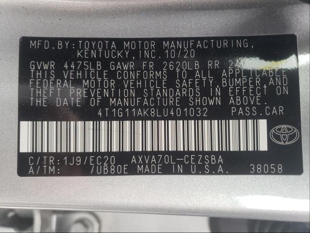 Photo 9 VIN: 4T1G11AK8LU401032 - TOYOTA CAMRY SE 