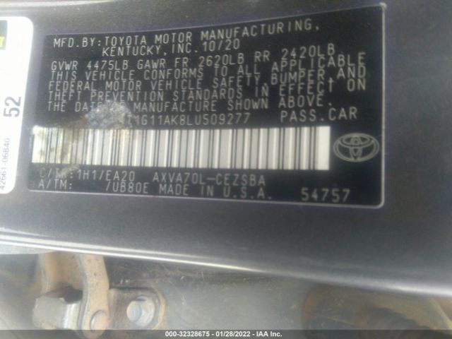 Photo 8 VIN: 4T1G11AK8LU509277 - TOYOTA CAMRY 