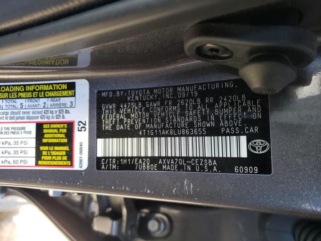 Photo 9 VIN: 4T1G11AK8LU863655 - TOYOTA CAMRY SE 