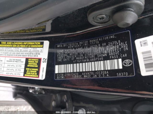 Photo 8 VIN: 4T1G11AK8LU897546 - TOYOTA CAMRY 