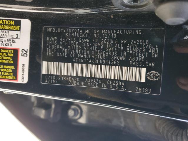 Photo 12 VIN: 4T1G11AK8LU914362 - TOYOTA CAMRY SE 