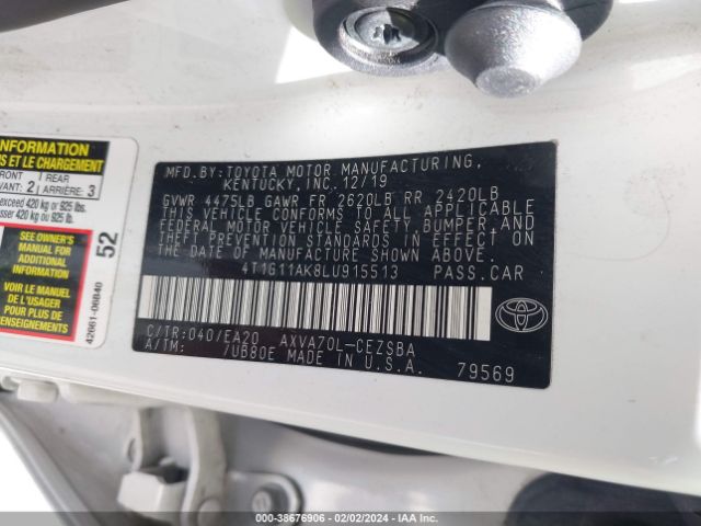 Photo 8 VIN: 4T1G11AK8LU915513 - TOYOTA CAMRY 