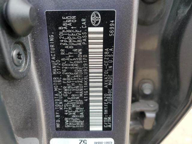 Photo 12 VIN: 4T1G11AK8LU929170 - TOYOTA CAMRY SE 