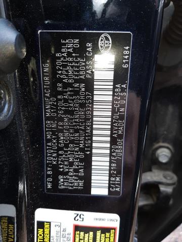 Photo 12 VIN: 4T1G11AK8LU932537 - TOYOTA CAMRY SE 