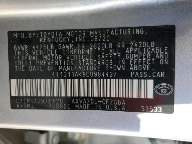 Photo 11 VIN: 4T1G11AK8LU984427 - TOYOTA CAMRY SE 