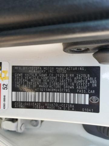 Photo 11 VIN: 4T1G11AK8MU407785 - TOYOTA CAMRY 