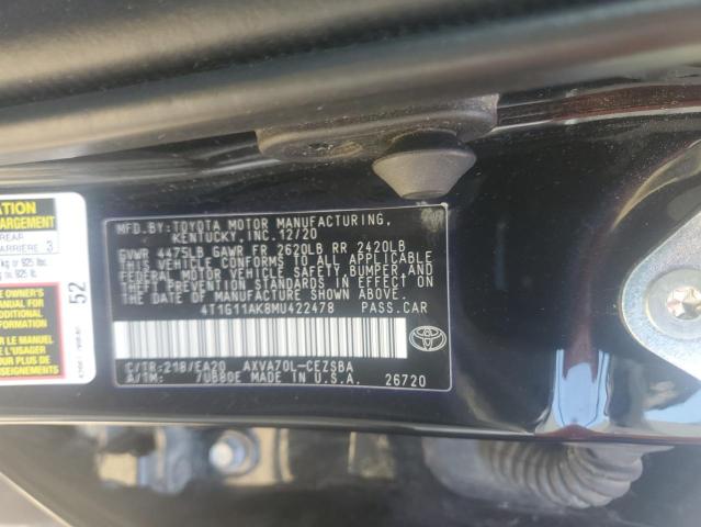 Photo 11 VIN: 4T1G11AK8MU422478 - TOYOTA CAMRY SE 