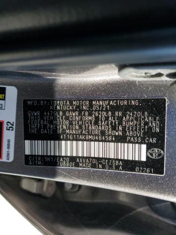 Photo 12 VIN: 4T1G11AK8MU464584 - TOYOTA CAMRY SE 