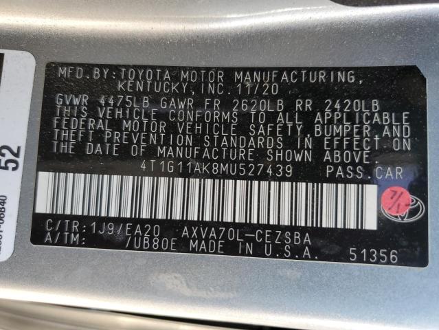 Photo 11 VIN: 4T1G11AK8MU527439 - TOYOTA CAMRY SE 