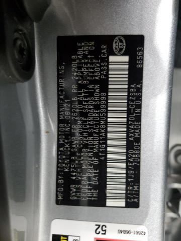 Photo 11 VIN: 4T1G11AK8MU599998 - TOYOTA CAMRY SE 