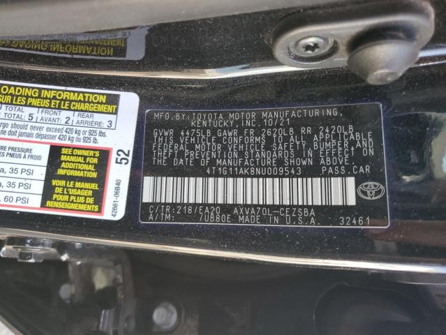 Photo 11 VIN: 4T1G11AK8NU009543 - TOYOTA CAMRY SE 