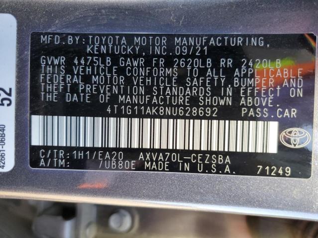 Photo 11 VIN: 4T1G11AK8NU628692 - TOYOTA CAMRY 