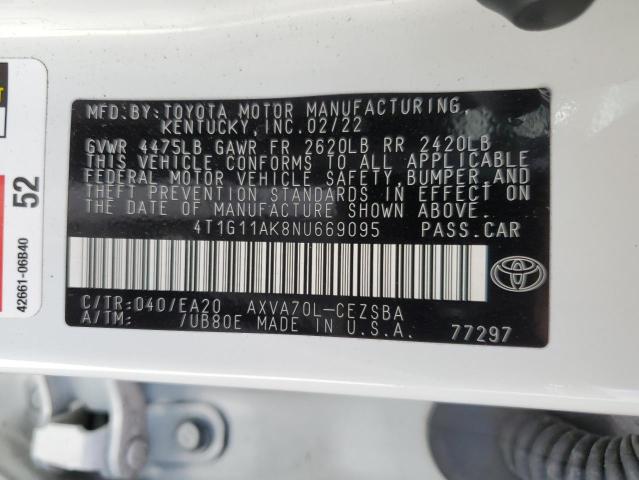 Photo 12 VIN: 4T1G11AK8NU669095 - TOYOTA CAMRY 