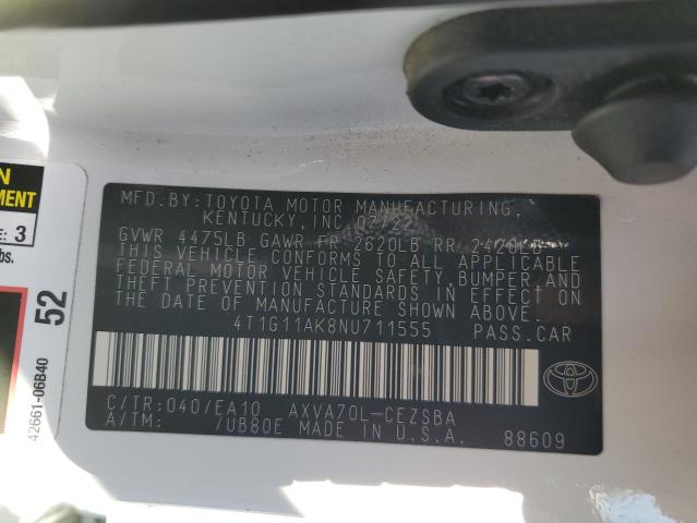 Photo 12 VIN: 4T1G11AK8NU711555 - TOYOTA CAMRY 