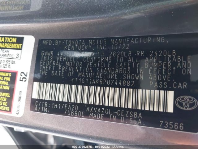 Photo 8 VIN: 4T1G11AK8PU744882 - TOYOTA CAMRY 