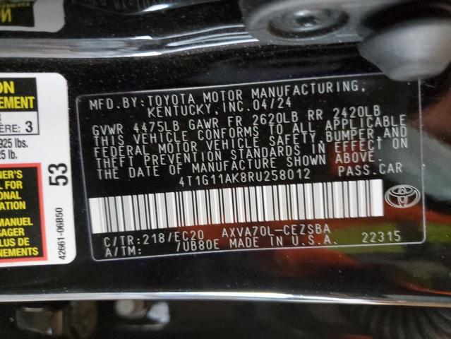 Photo 11 VIN: 4T1G11AK8RU258012 - TOYOTA CAMRY SE N 