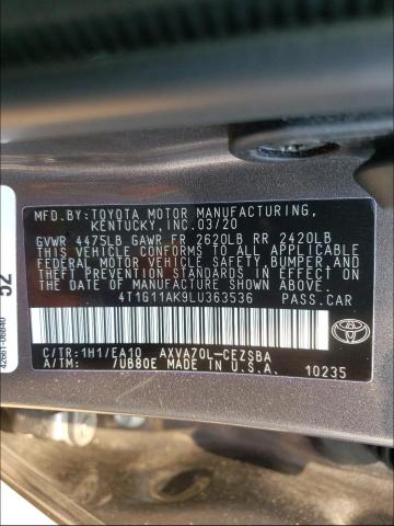 Photo 9 VIN: 4T1G11AK9LU363536 - TOYOTA CAMRY SE 