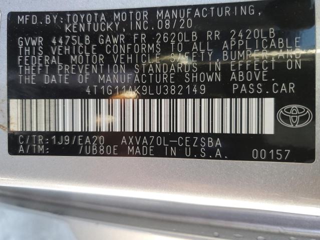 Photo 11 VIN: 4T1G11AK9LU382149 - TOYOTA CAMRY SE 