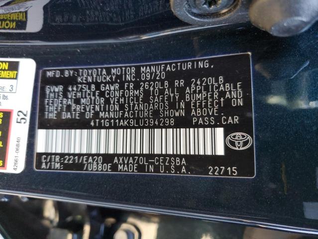 Photo 11 VIN: 4T1G11AK9LU394298 - TOYOTA CAMRY 