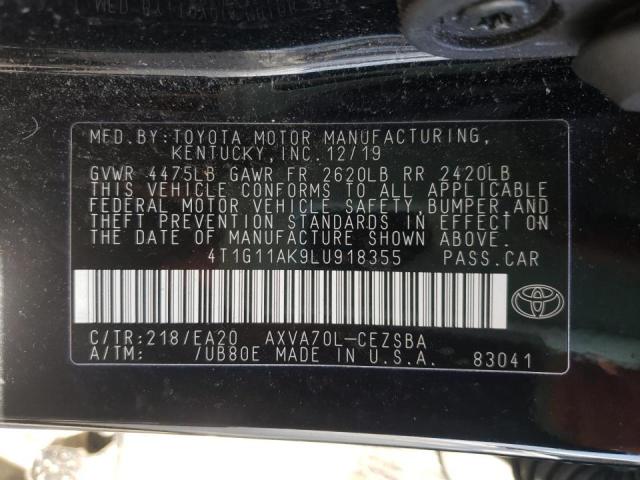 Photo 9 VIN: 4T1G11AK9LU918355 - TOYOTA CAMRY SE 