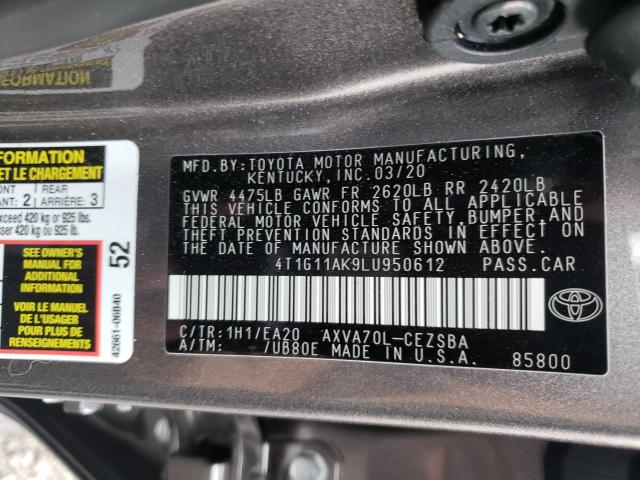 Photo 9 VIN: 4T1G11AK9LU950612 - TOYOTA CAMRY SE 