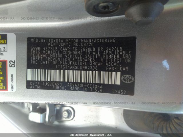 Photo 8 VIN: 4T1G11AK9LU962338 - TOYOTA CAMRY 