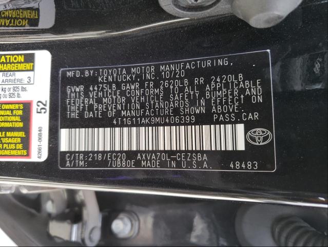 Photo 9 VIN: 4T1G11AK9MU406399 - TOYOTA CAMRY SE 