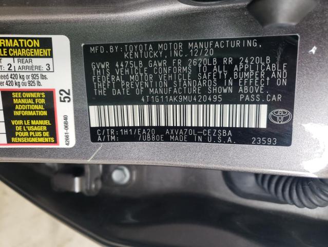 Photo 9 VIN: 4T1G11AK9MU420495 - TOYOTA CAMRY SE 