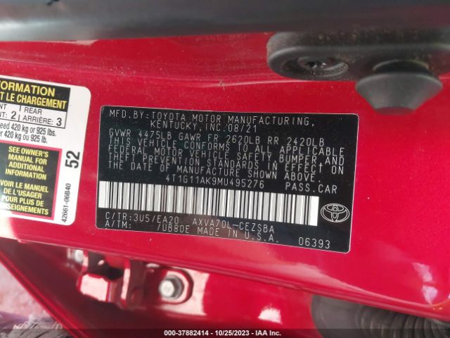 Photo 8 VIN: 4T1G11AK9MU495276 - TOYOTA CAMRY 