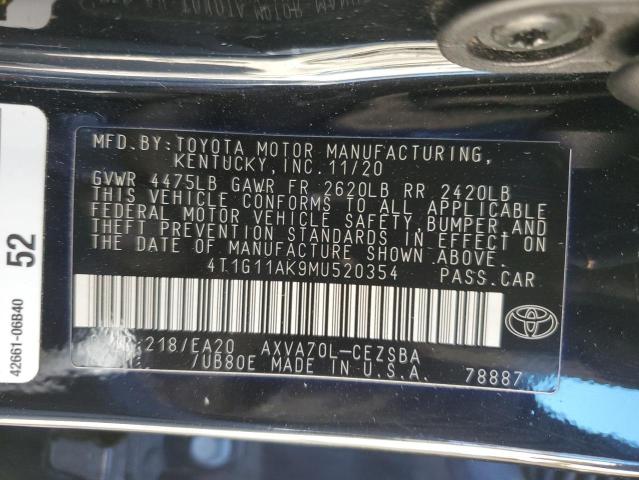 Photo 12 VIN: 4T1G11AK9MU520354 - TOYOTA CAMRY SE 