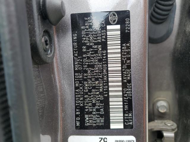 Photo 11 VIN: 4T1G11AK9MU611446 - TOYOTA CAMRY SE 