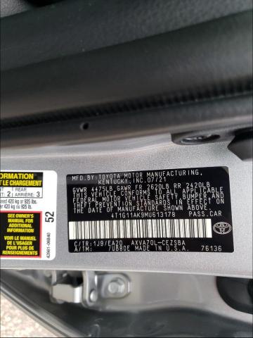 Photo 9 VIN: 4T1G11AK9MU613178 - TOYOTA CAMRY SE 