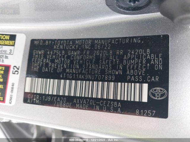 Photo 8 VIN: 4T1G11AK9NU707899 - TOYOTA CAMRY 