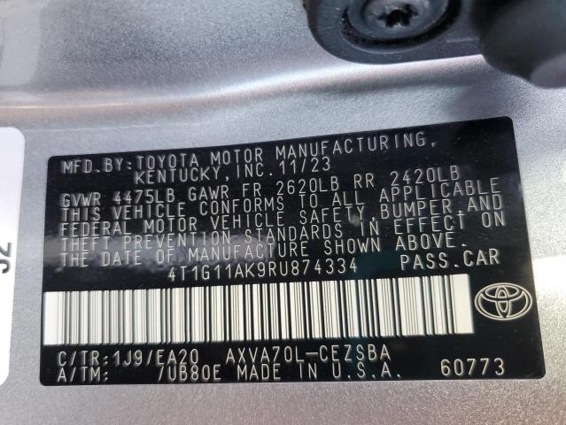 Photo 12 VIN: 4T1G11AK9RU874334 - TOYOTA CAMRY SE N 