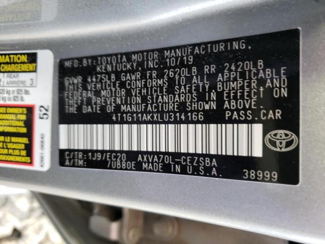 Photo 11 VIN: 4T1G11AKXLU314166 - TOYOTA CAMRY SE 