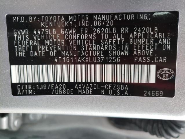 Photo 9 VIN: 4T1G11AKXLU371256 - TOYOTA CAMRY SE 