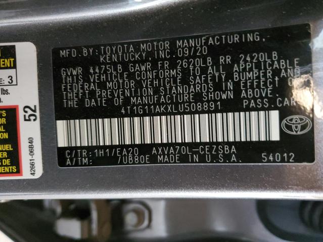 Photo 11 VIN: 4T1G11AKXLU508891 - TOYOTA CAMRY 