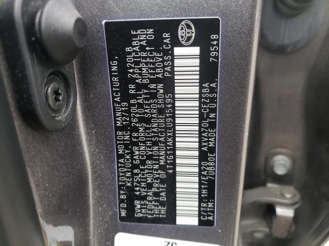 Photo 11 VIN: 4T1G11AKXLU915495 - TOYOTA CAMRY SE 