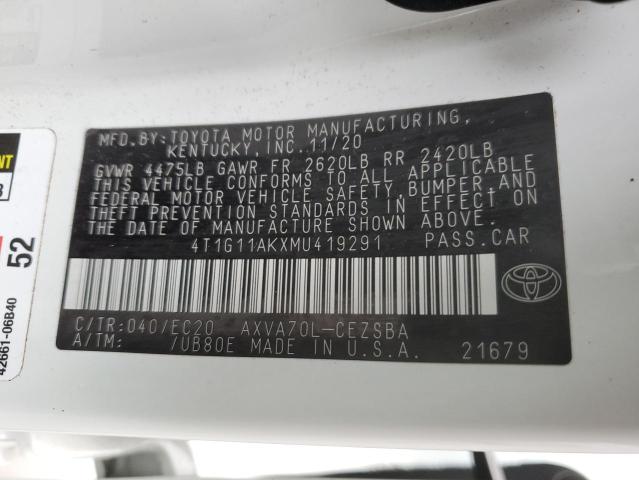 Photo 12 VIN: 4T1G11AKXMU419291 - TOYOTA CAMRY SE 