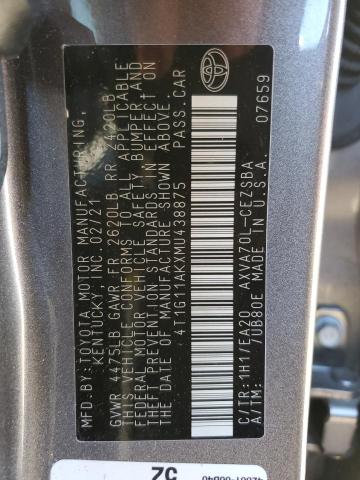 Photo 11 VIN: 4T1G11AKXMU438875 - TOYOTA CAMRY 