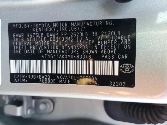 Photo 12 VIN: 4T1G11AKXMU483346 - TOYOTA CAMRY SE 