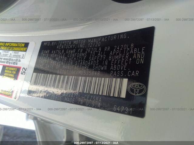 Photo 8 VIN: 4T1G11AKXMU535848 - TOYOTA CAMRY 