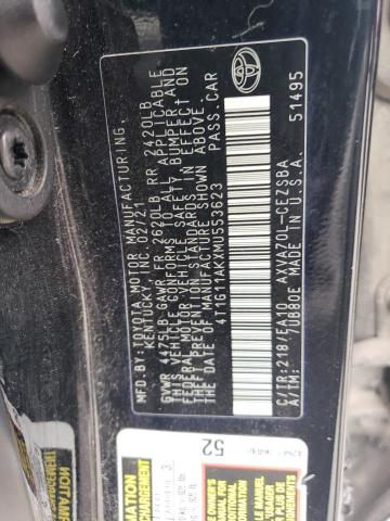 Photo 11 VIN: 4T1G11AKXMU553623 - TOYOTA CAMRY SE 