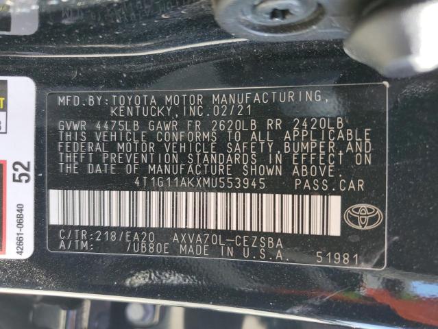 Photo 12 VIN: 4T1G11AKXMU553945 - TOYOTA CAMRY 