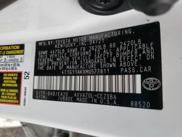 Photo 11 VIN: 4T1G11AKXMU577811 - TOYOTA CAMRY SE 