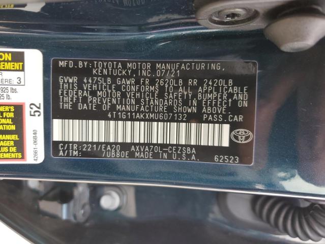 Photo 12 VIN: 4T1G11AKXMU607132 - TOYOTA CAMRY 