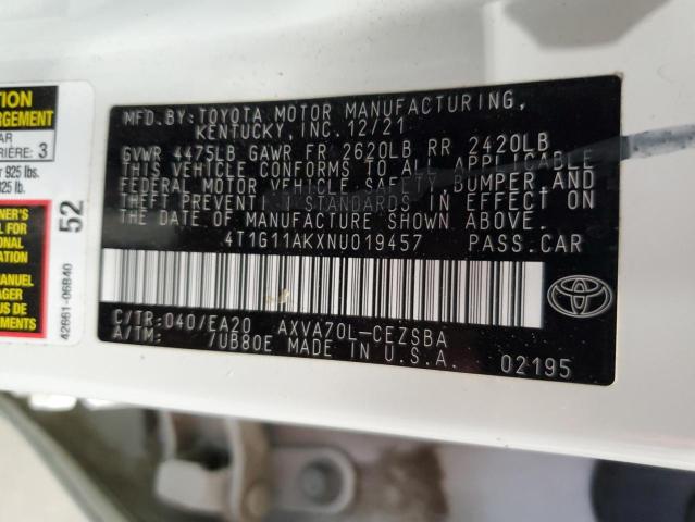 Photo 11 VIN: 4T1G11AKXNU019457 - TOYOTA CAMRY SE 