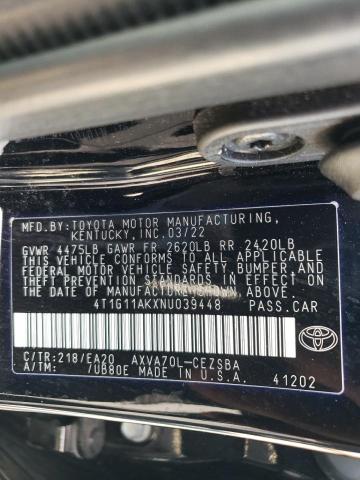 Photo 11 VIN: 4T1G11AKXNU039448 - TOYOTA CAMRY SE 