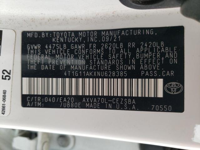 Photo 12 VIN: 4T1G11AKXNU628385 - TOYOTA CAMRY SE 