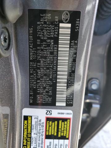 Photo 11 VIN: 4T1G11AKXNU638883 - TOYOTA CAMRY 